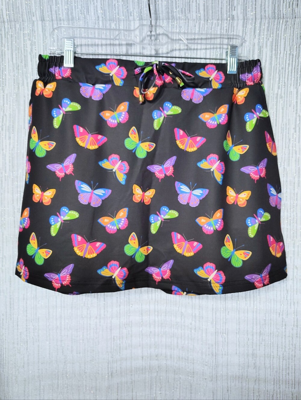 JessLeah Neon Butterfly Drawstring Skort - Picture 2 of 4